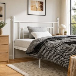 Your Ideal White Metal Headboard for Comfort