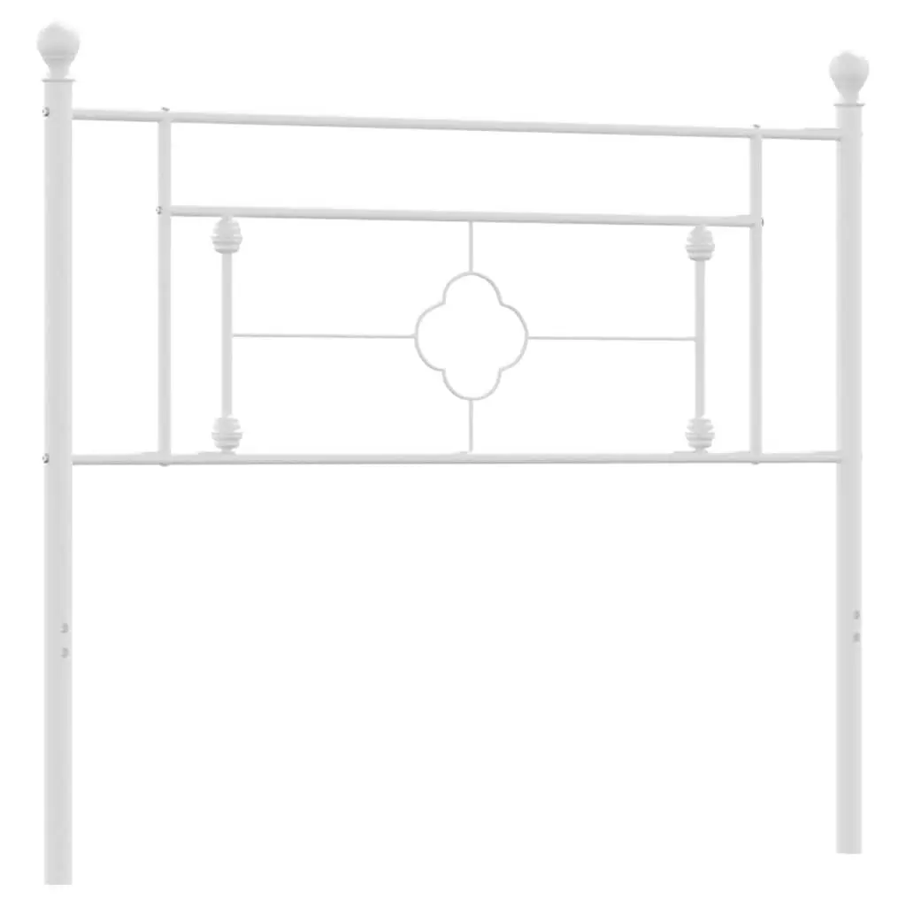 White Metal Headboard for Comfort