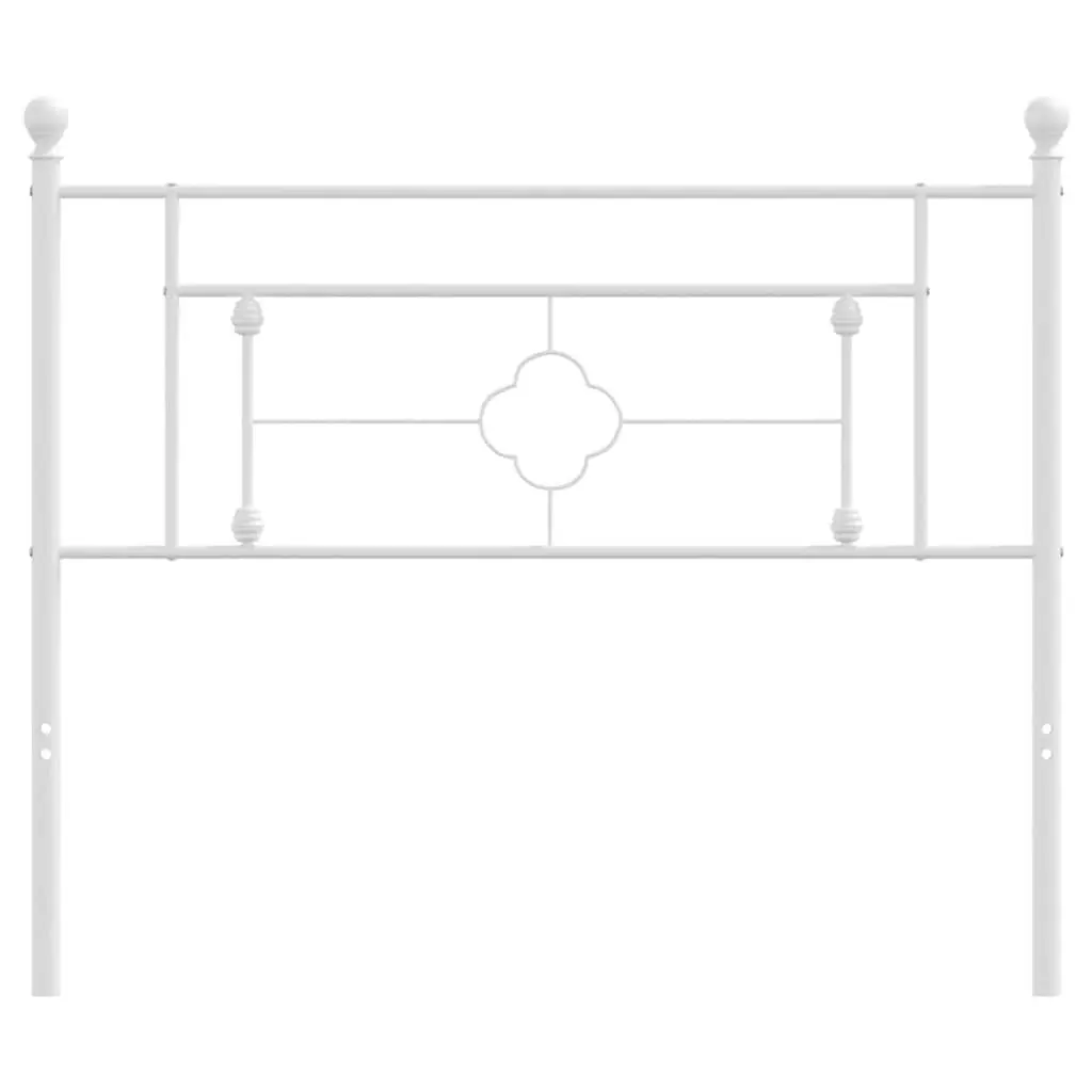 White Metal Headboard for Comfort