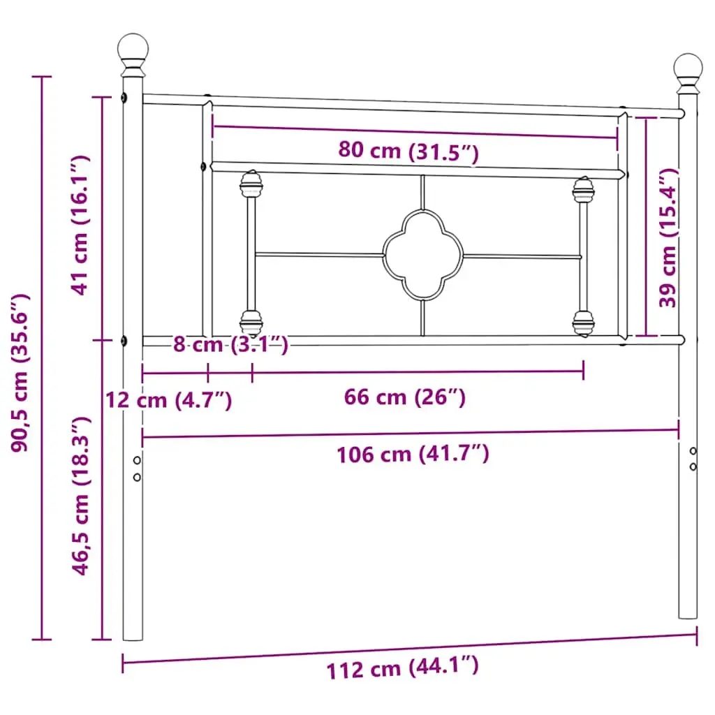 White Metal Headboard for Comfort