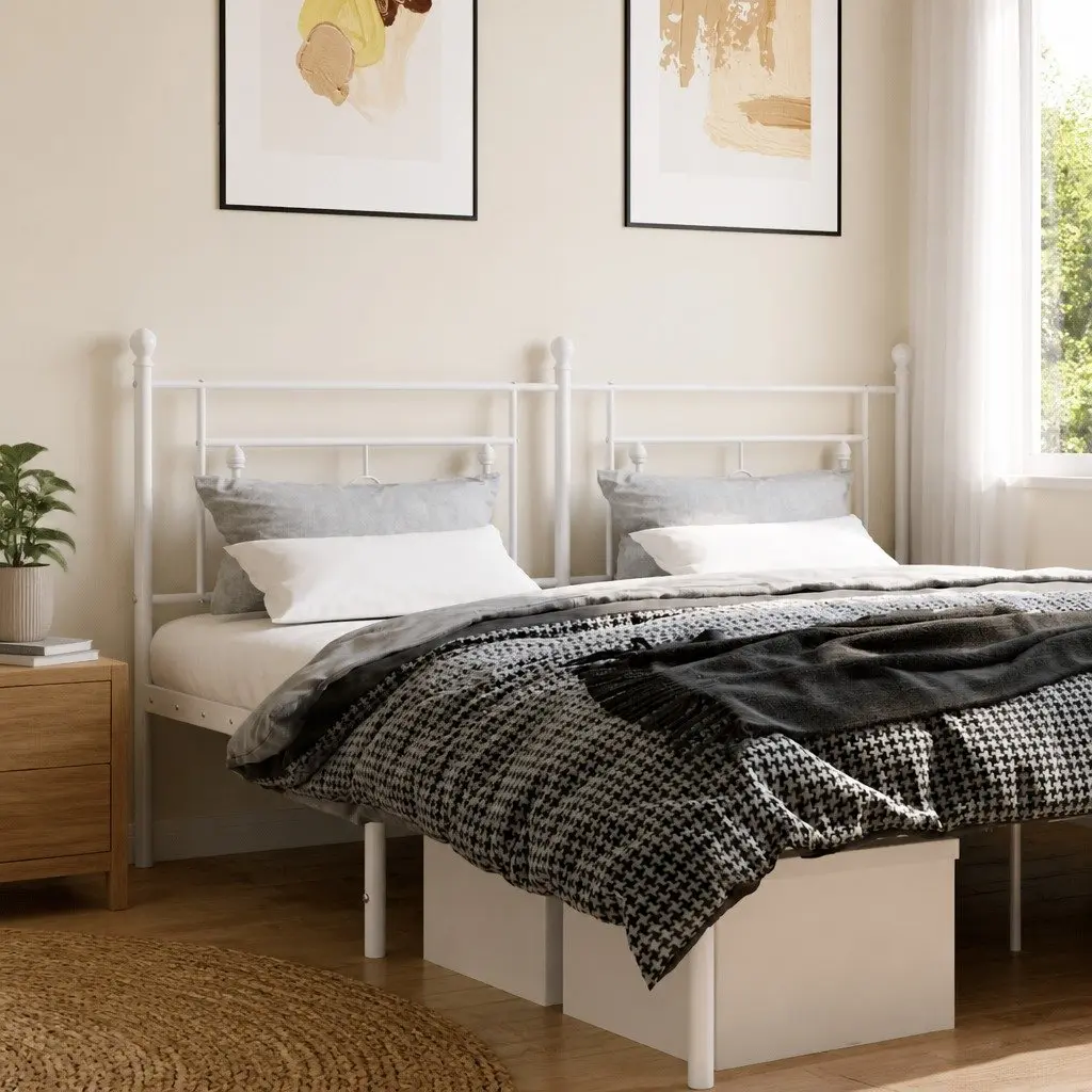 White Metal Headboard for 180cm Beds