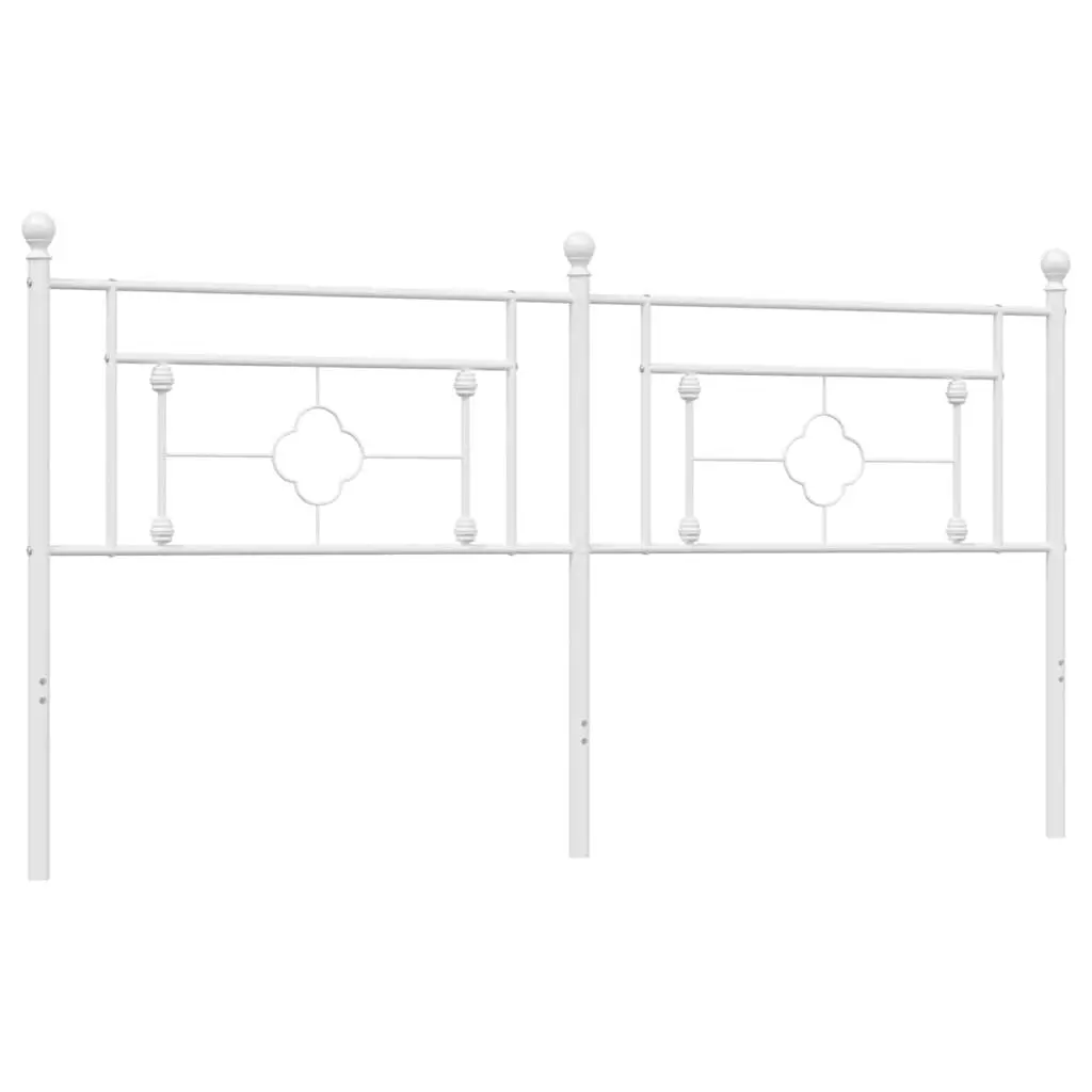 White Metal Headboard for 180cm Beds