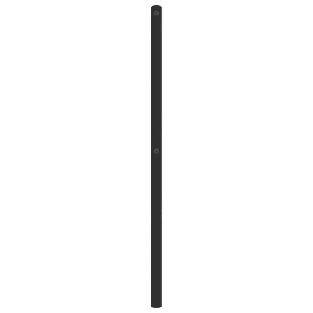 Metal Headboard Black 90cm Powder-coated Steel Construction for Sturdy Support
