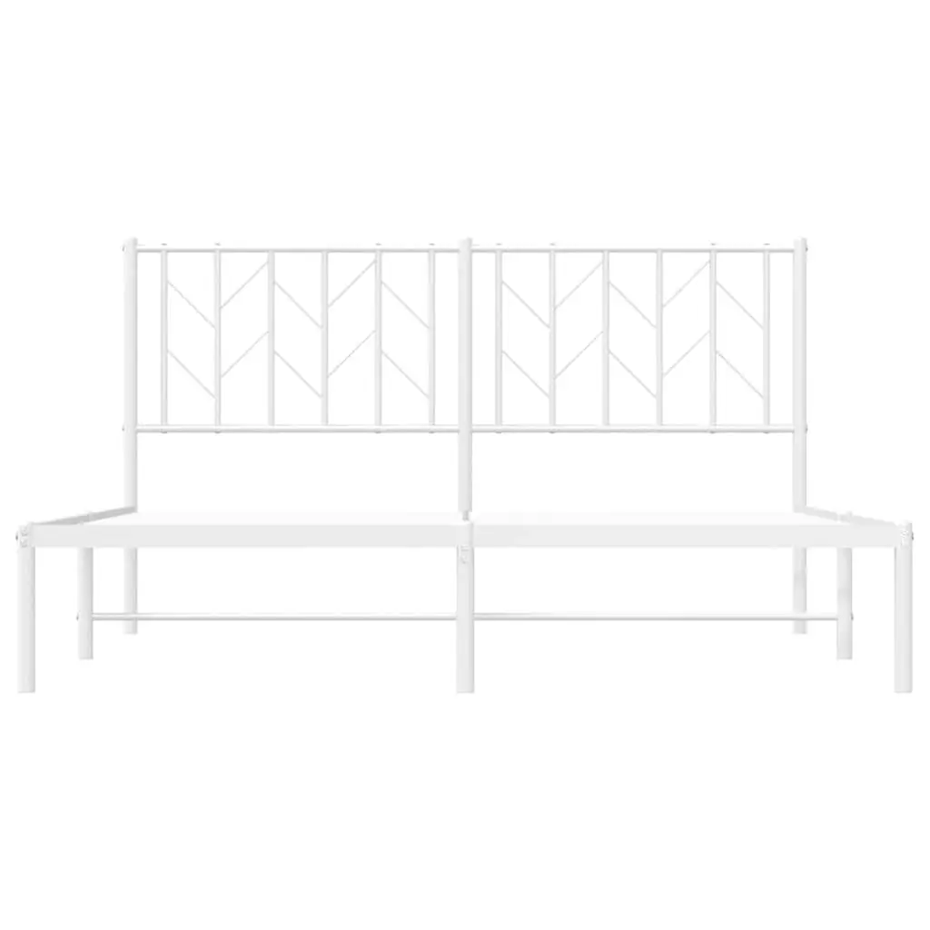 Metal Bed Frame 150x200 cm in White