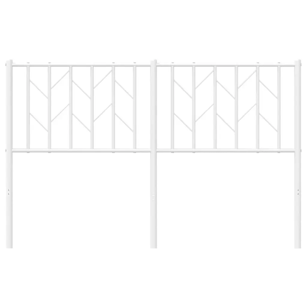 Metal Headboard White Steel Frame 135cm