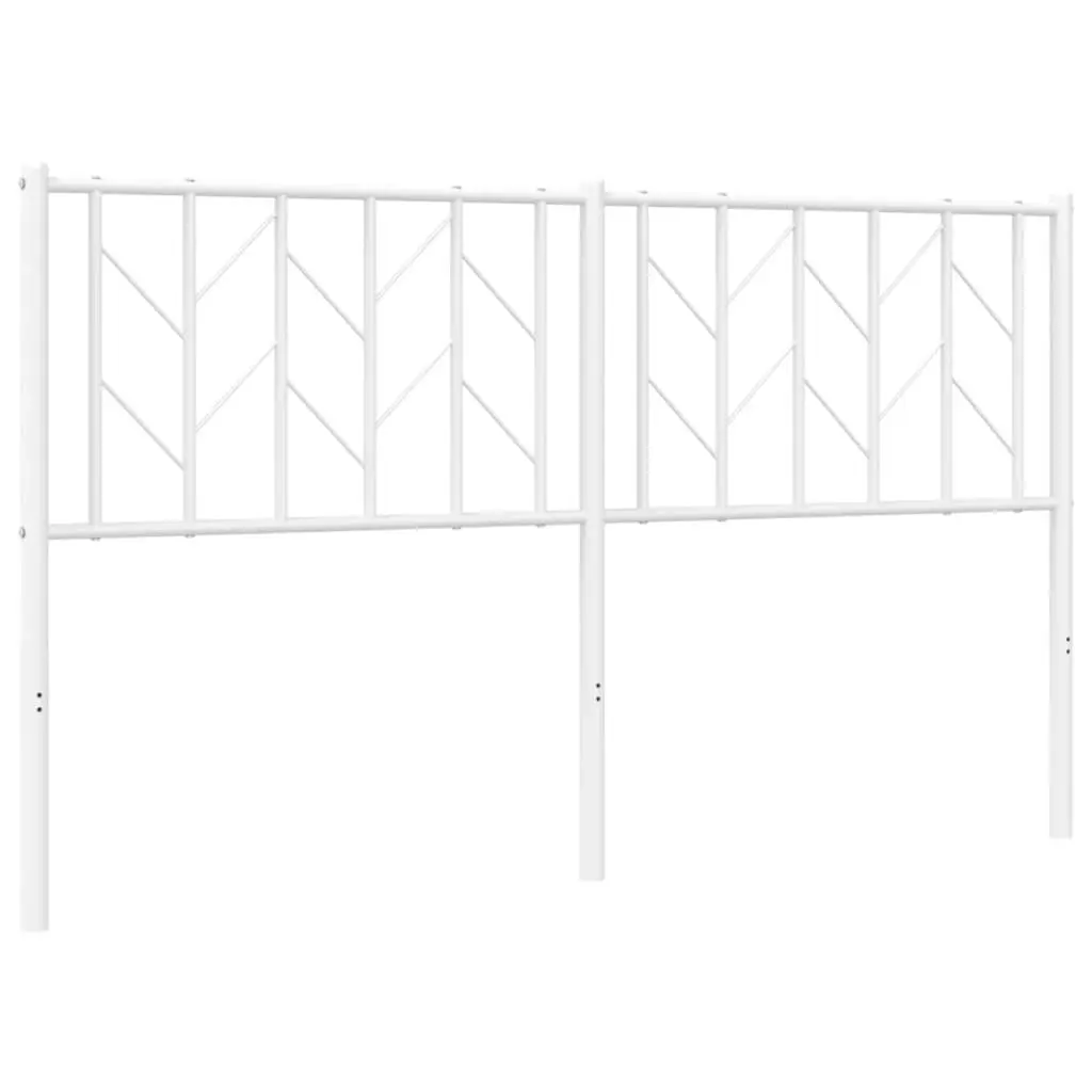 150cm White Metal Headboard