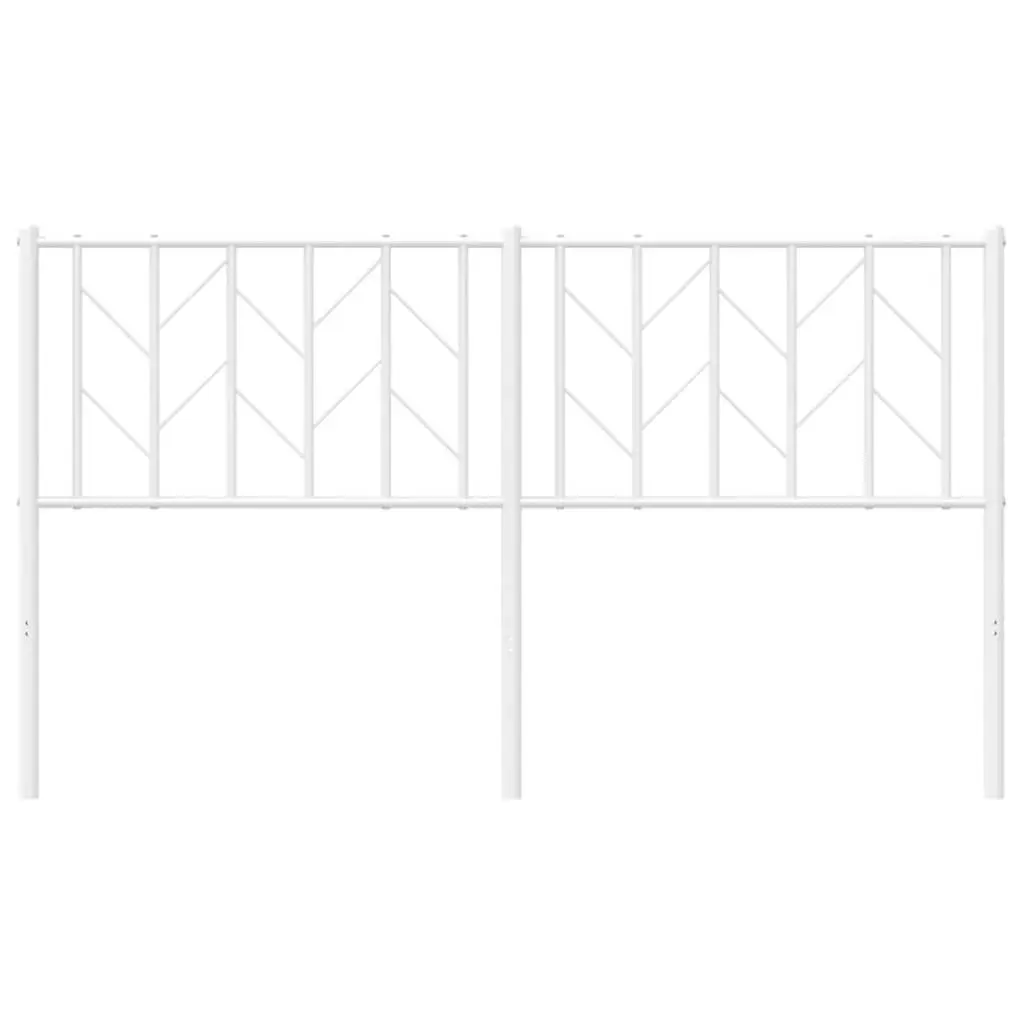 150cm White Metal Headboard