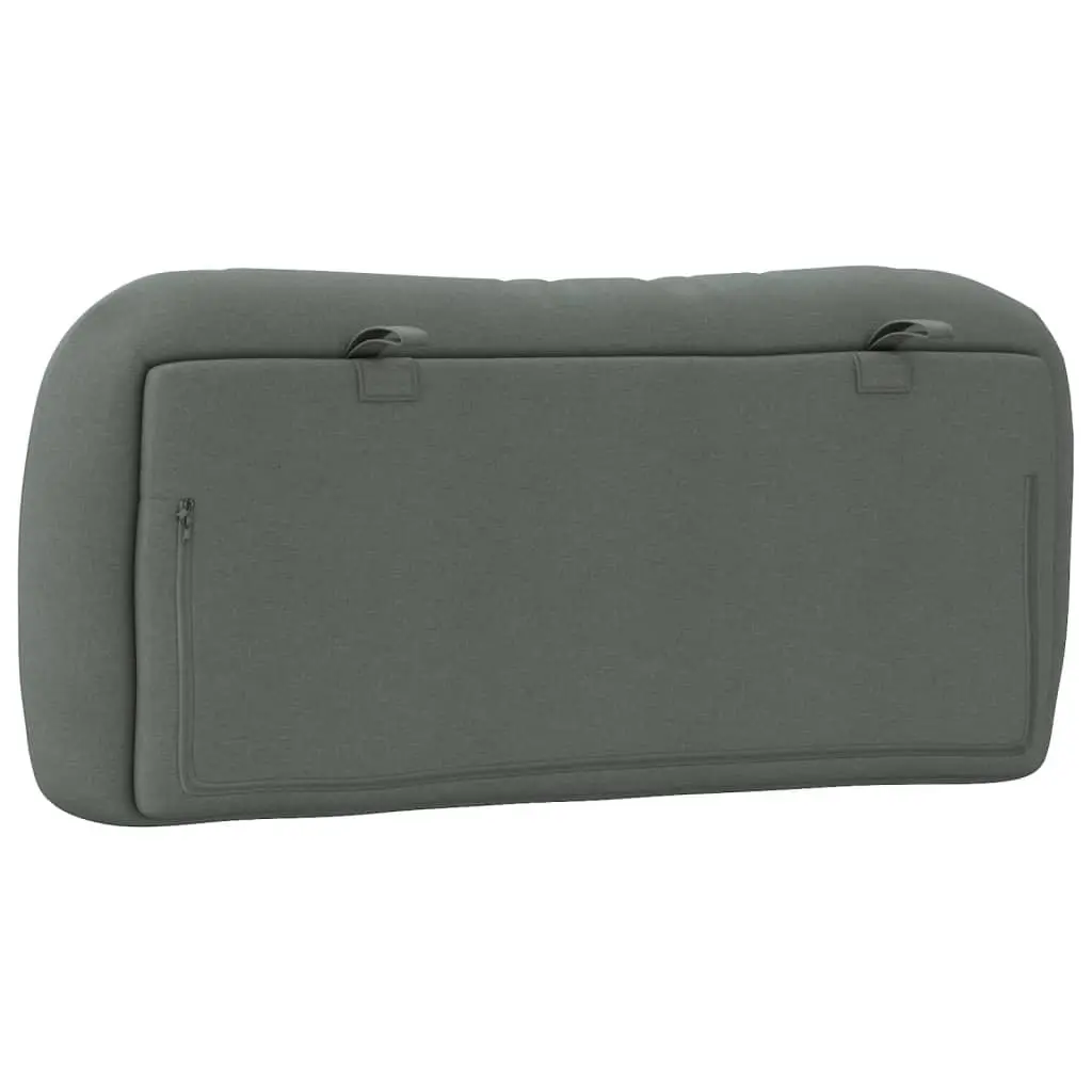 Headboard Cushion Fabric Wall Mount Bed Pillow Back Support Grey 90cm