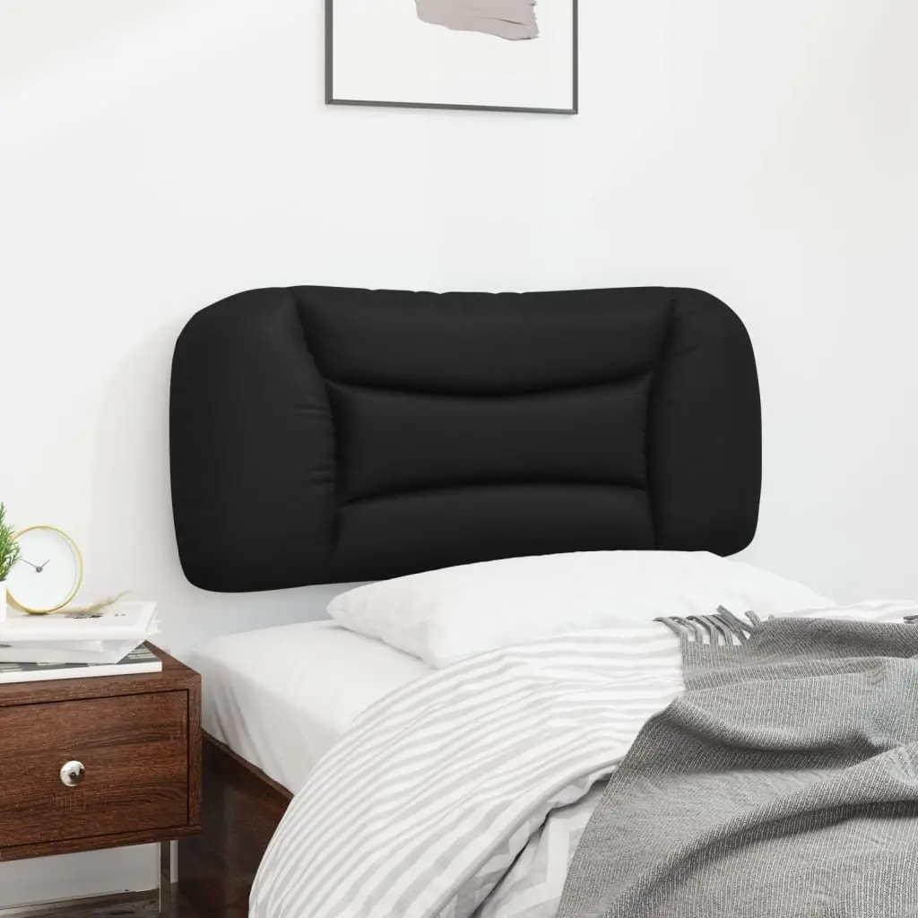 Headboard Cushion Black 90 cm Faux Leather Upholstered Wall Mounted Bed Pillow