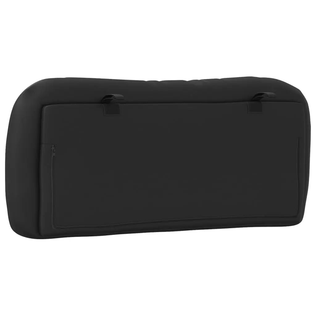 Headboard Cushion Black 90 cm Faux Leather Upholstered Wall Mounted Bed Pillow