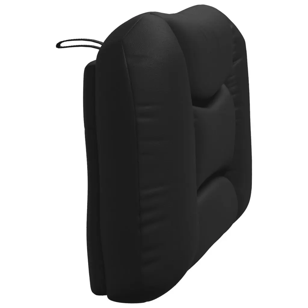 Headboard Cushion Black 90 cm Faux Leather Upholstered Wall Mounted Bed Pillow