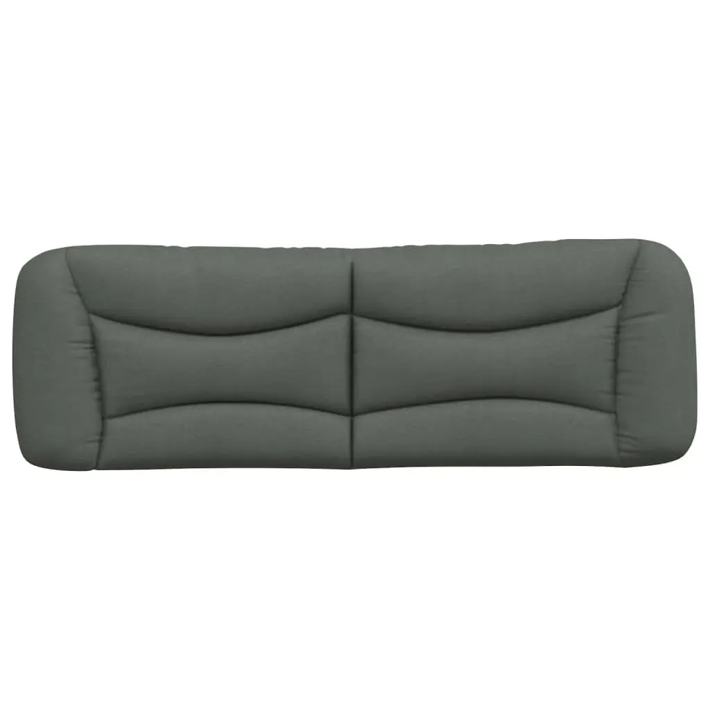 Headboard Cushion Upholstered Pillow Wall Mount Dark Grey 152cm