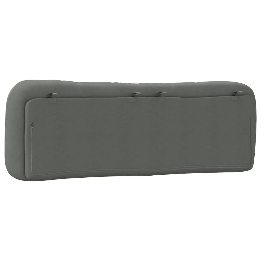 Headboard Cushion Upholstered Pillow Wall Mount Dark Grey 152cm