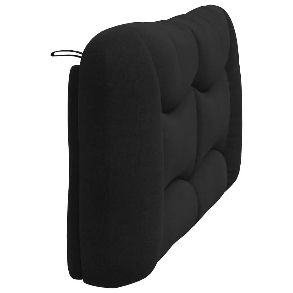 Headboard Cushion Upholstered Wall Mounted Bed Pillow Black Fabric 152cm
