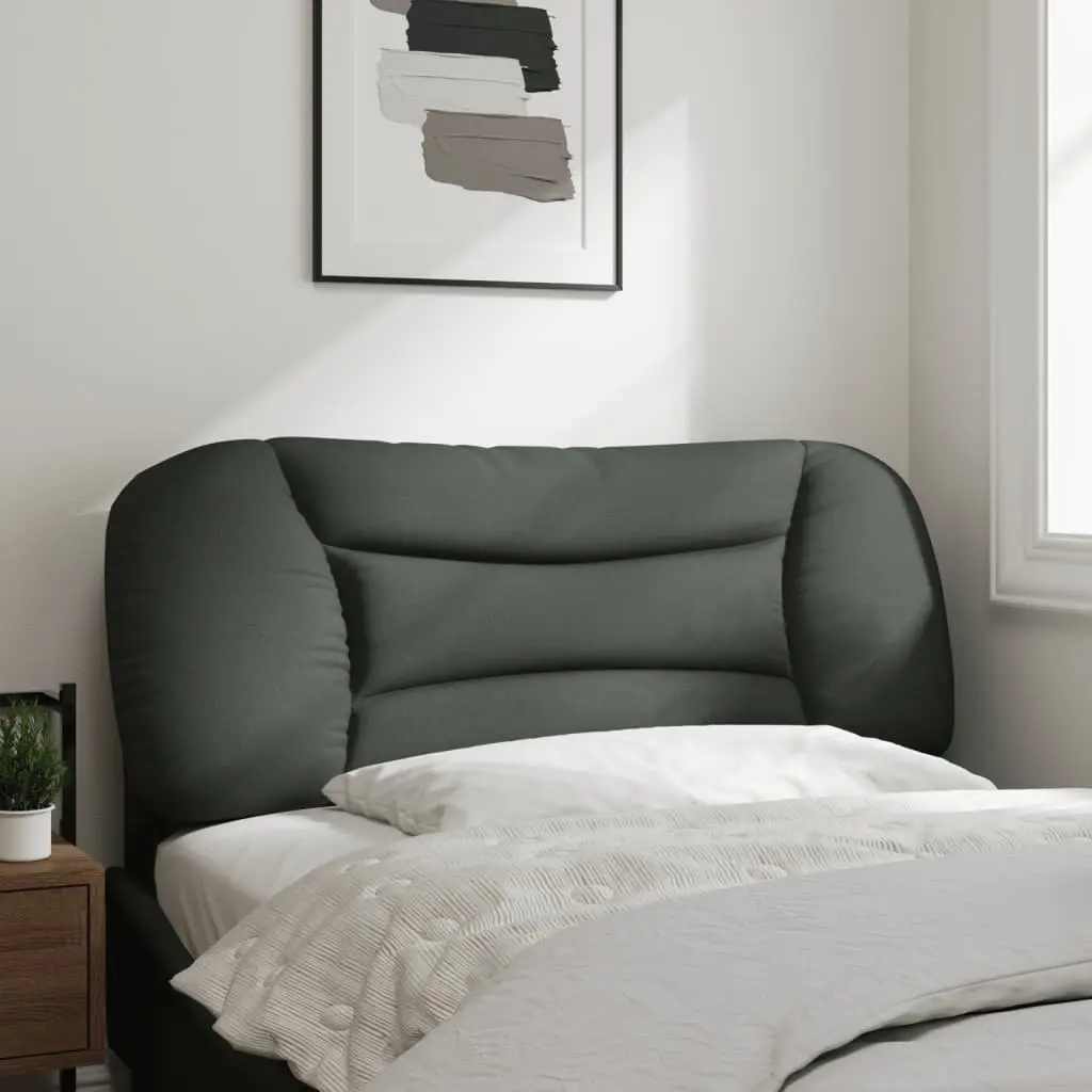Headboard Cushion King Single Bed 107cm Upholstered Wall Mount Grey Fabric