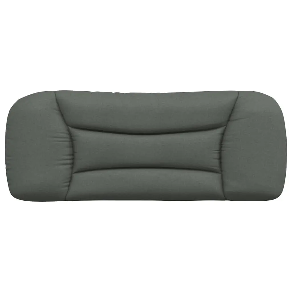 Headboard Cushion King Single Bed 107cm Upholstered Wall Mount Grey Fabric