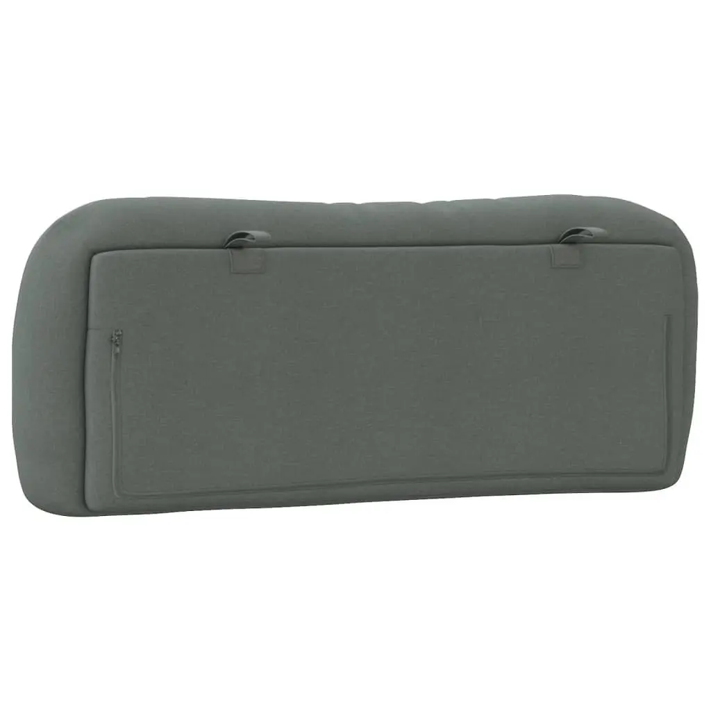 Headboard Cushion King Single Bed 107cm Upholstered Wall Mount Grey Fabric