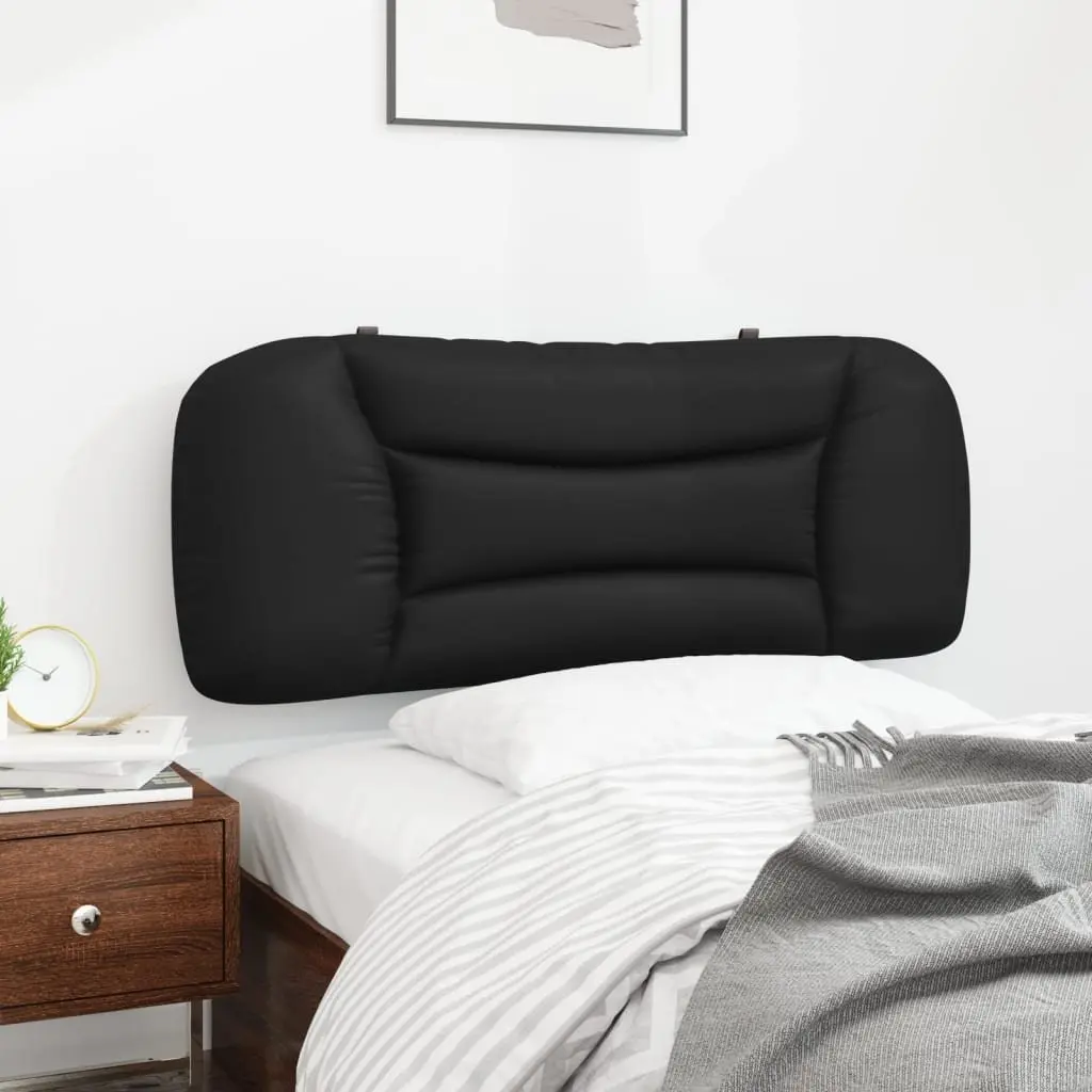 Headboard Cushion Faux Leather Black 107cm Wall Mounted Pillow