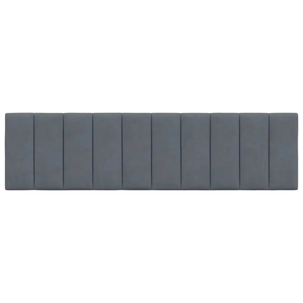 Dark Grey Velvet Headboard Cushion 180cm Wall Mounted Bed Pillow Support