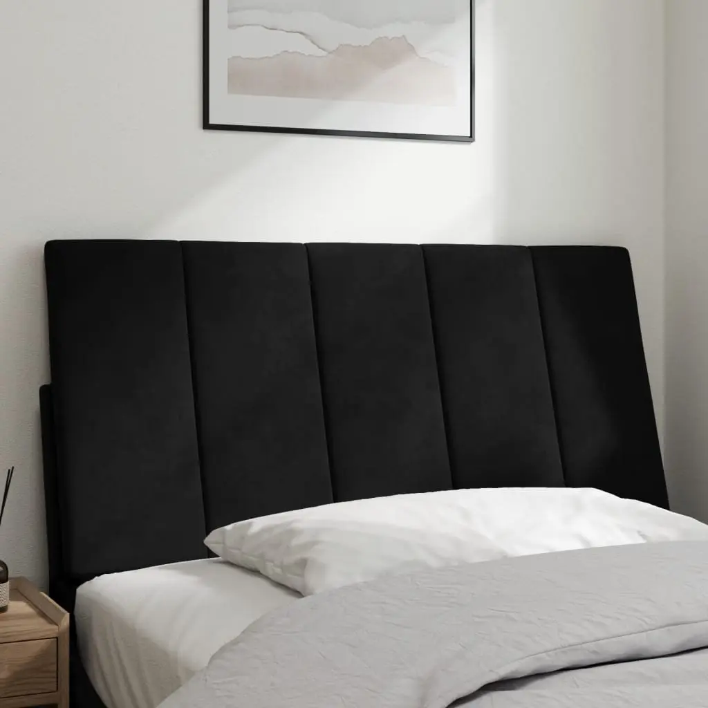 107cm Black Velvet Headboard Cushion