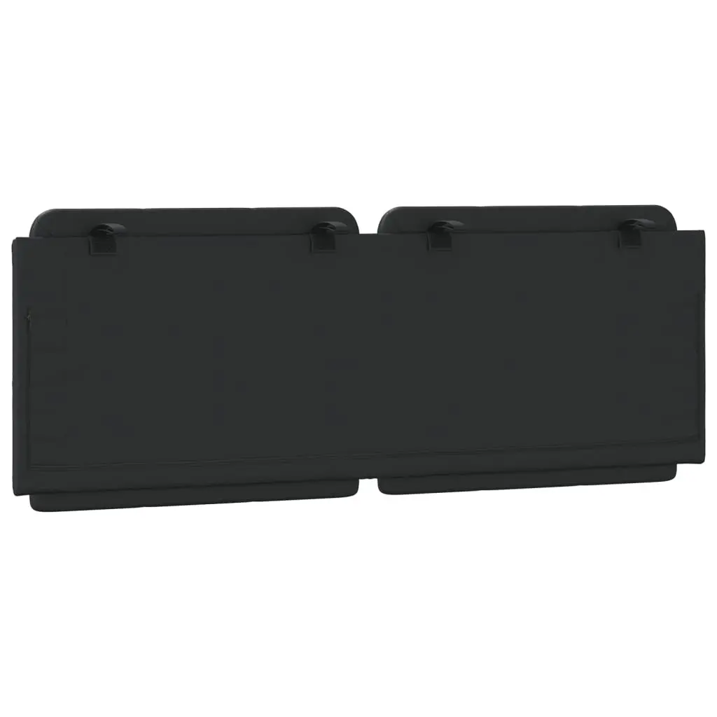 Headboard Cushion Black 137cm Double Bed Wall Mounted Faux Leather Foam Padded