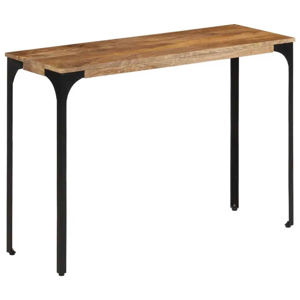 Console Table Brown Solid Wood Mango Iron Feet Hall Entryway Accent Display