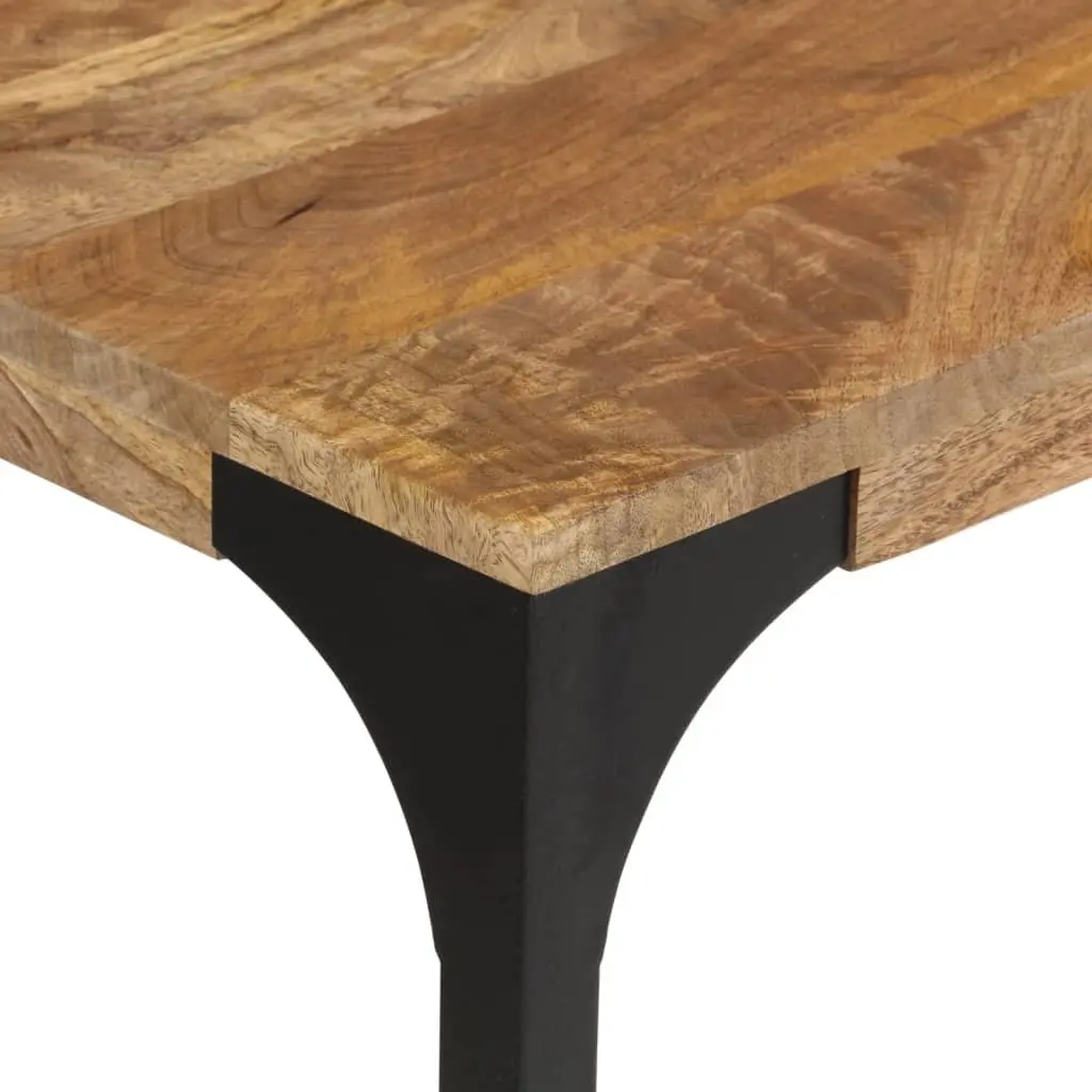 Console Table Brown Solid Wood Mango Iron Feet Hall Entryway Accent Display