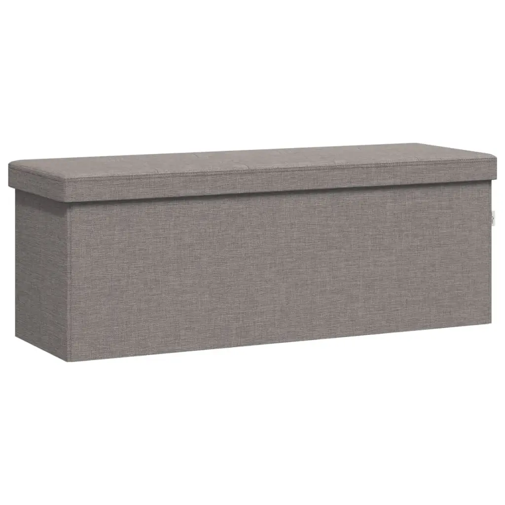 Foldable Storage Bench Grey Upholstered Seat with Hidden Compartment for Entryway Living Room and Hallway