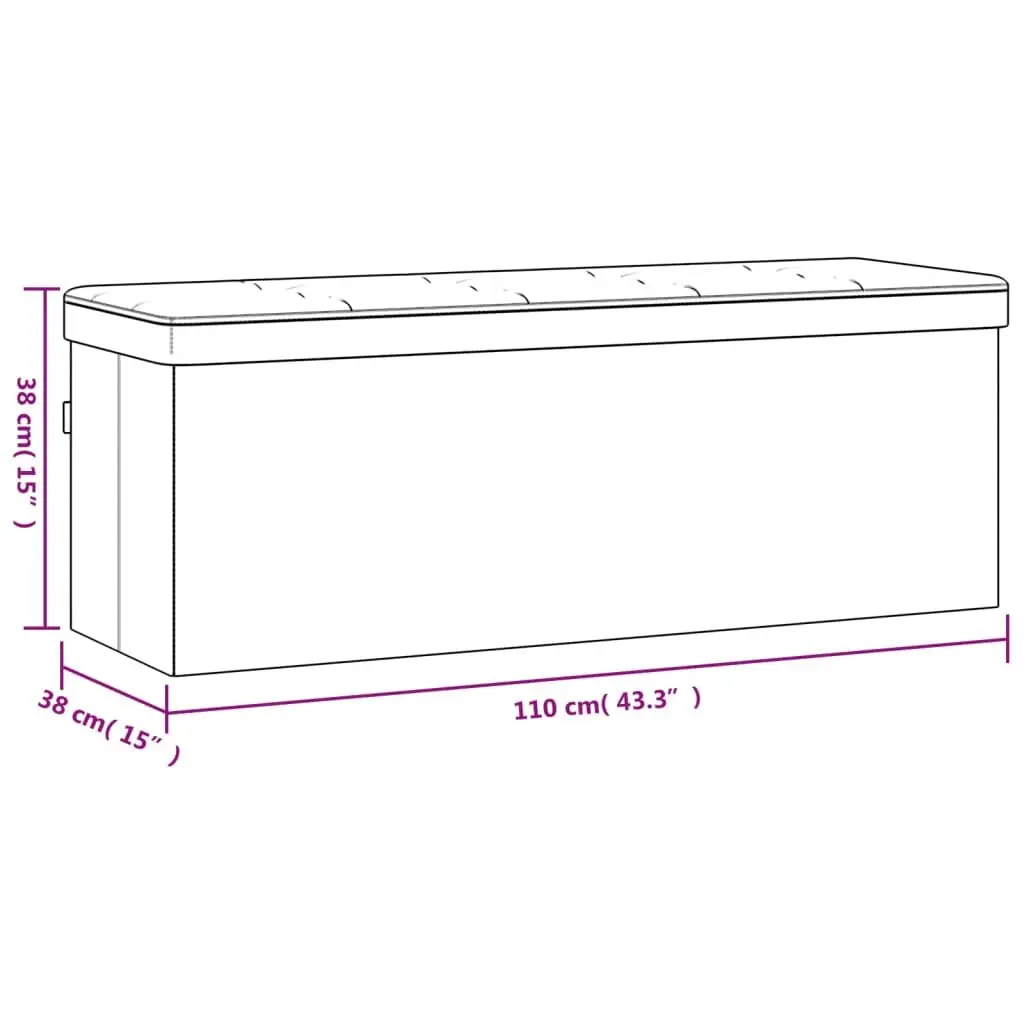 Foldable Storage Bench Grey Upholstered Seat with Hidden Compartment for Entryway Living Room and Hallway