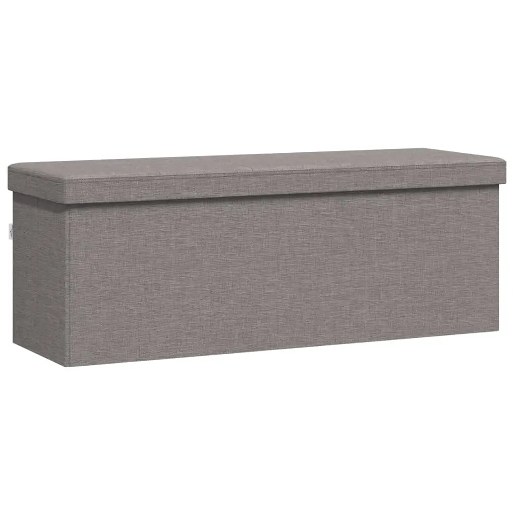 Foldable Storage Bench Grey Upholstered Seat with Hidden Compartment for Entryway Living Room and Hallway