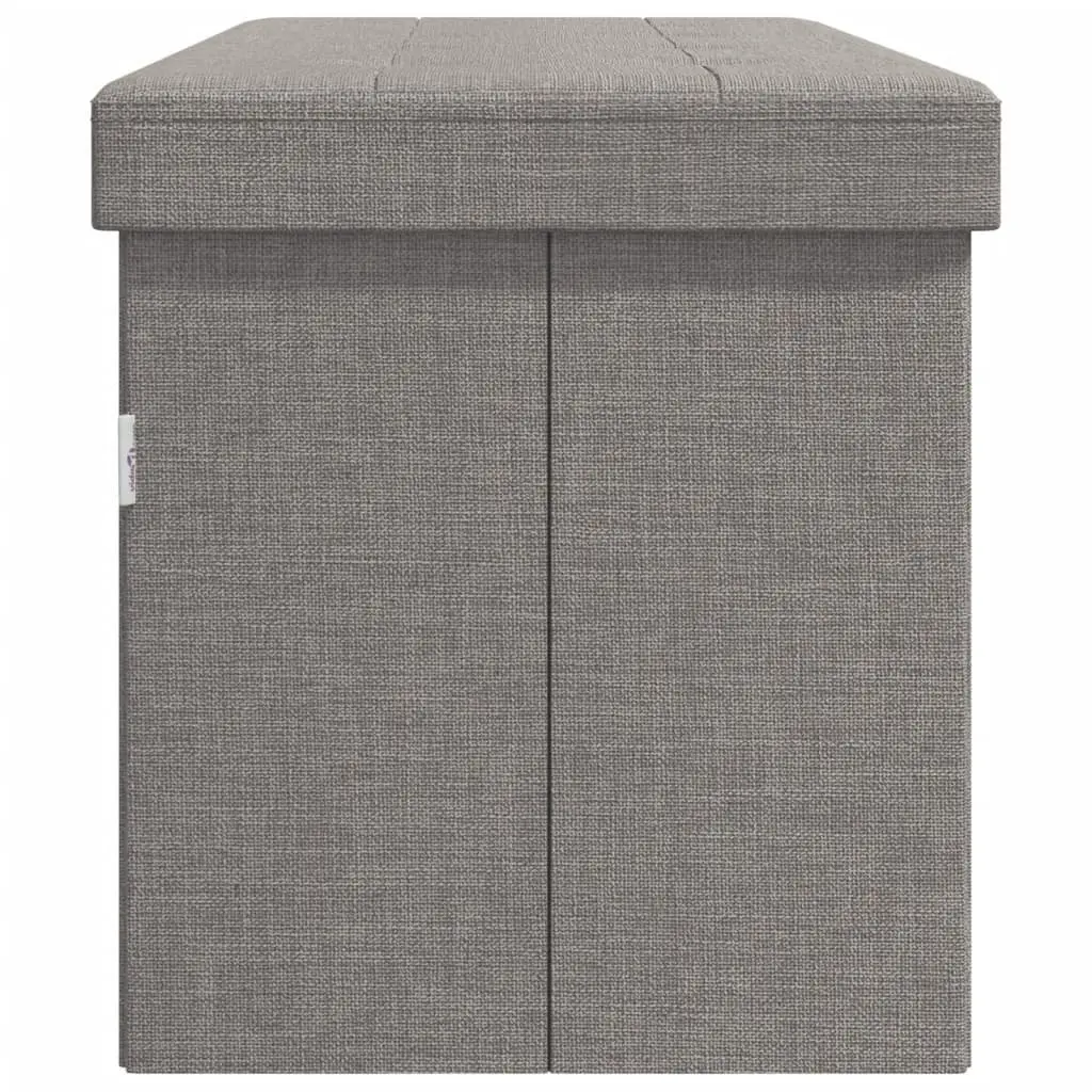 Foldable Storage Bench Grey Upholstered Seat with Hidden Compartment for Entryway Living Room and Hallway