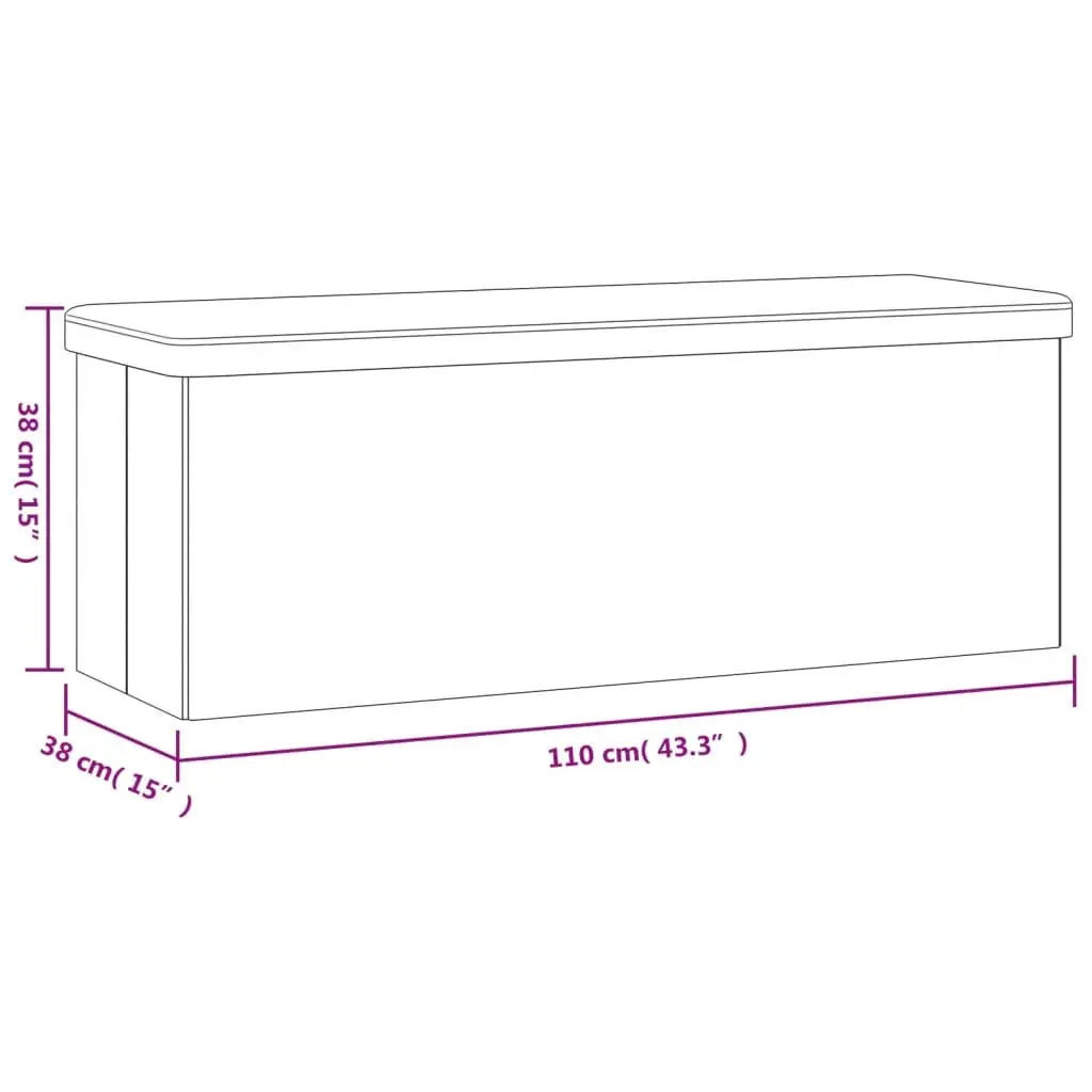 Black PVC Storage Bench
