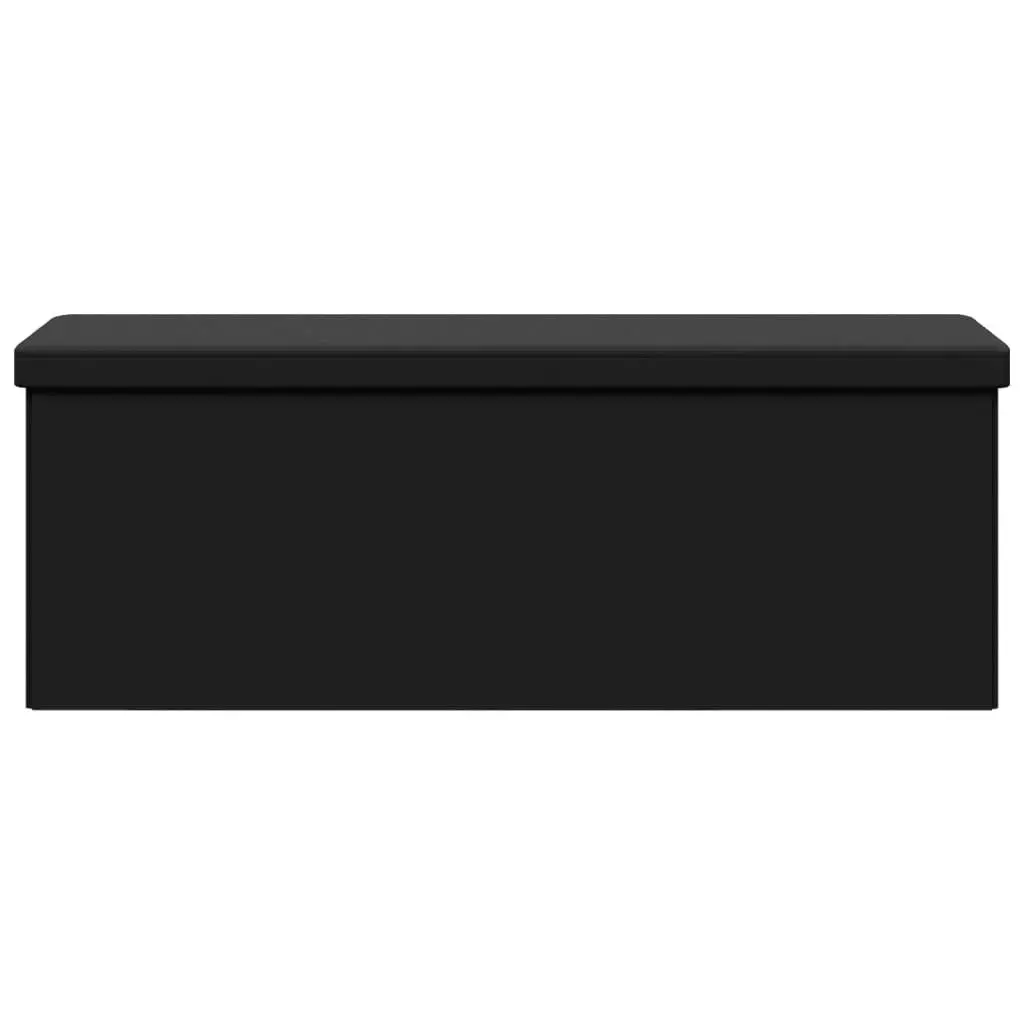 Black PVC Storage Bench