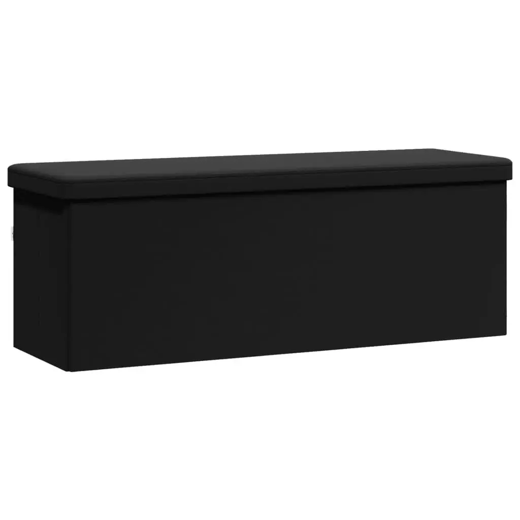 Black PVC Storage Bench
