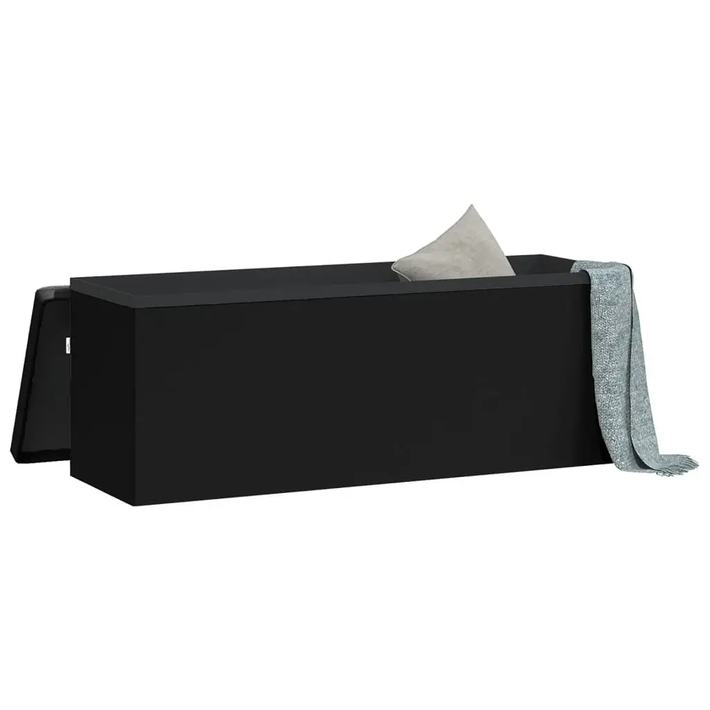 Black PVC Storage Bench