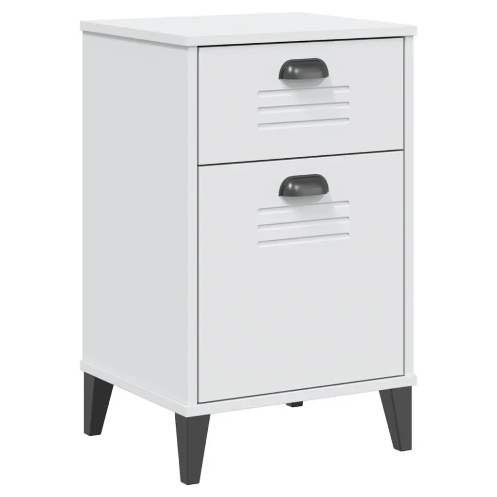 White Bedside Cabinet Nightstand Storage Table Bedroom Furniture with Handles