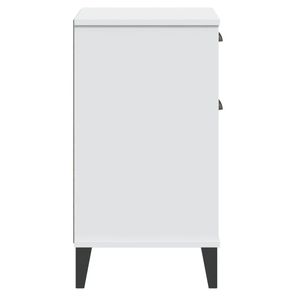 White Bedside Cabinet Nightstand Storage Table Bedroom Furniture with Handles