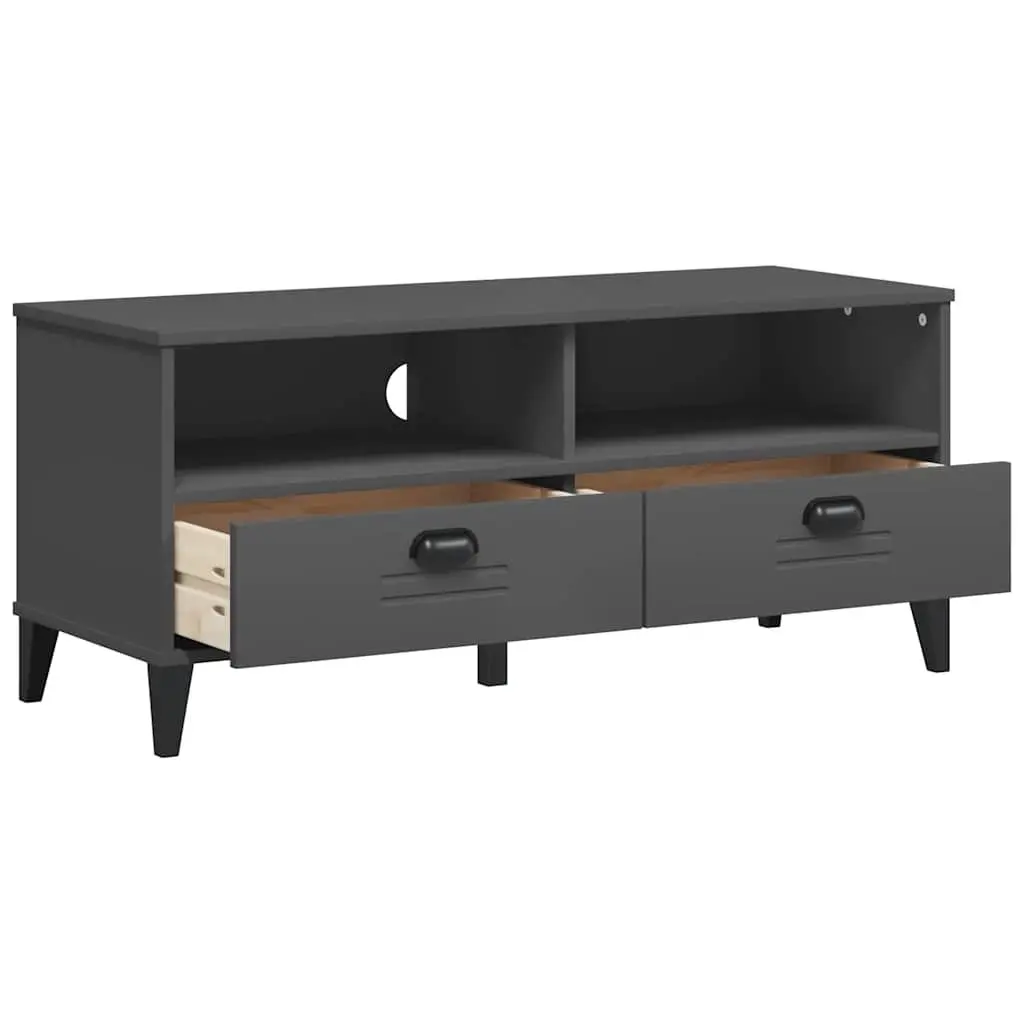 TV Cabinet Anthracite Grey Engineered Wood Media Storage Unit