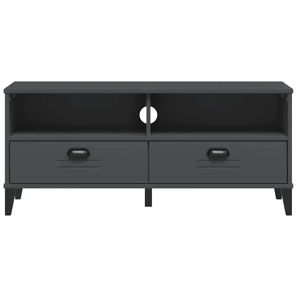 TV Cabinet Anthracite Grey Engineered Wood Media Storage Unit