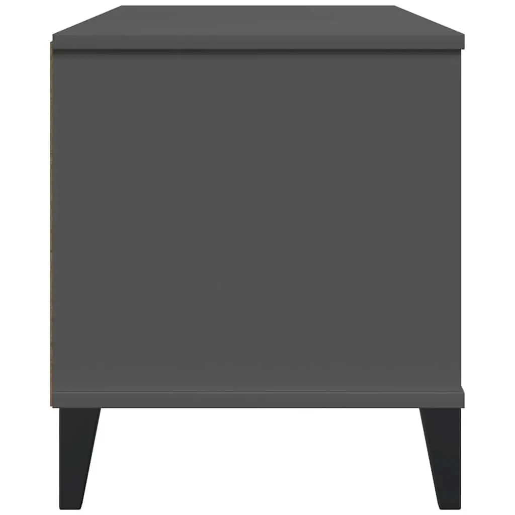 TV Cabinet Anthracite Grey Engineered Wood Media Storage Unit