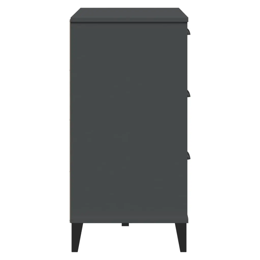 Sideboard Industrial Design Storage Cabinet Anthracite Grey 80x40x80cm Buffet