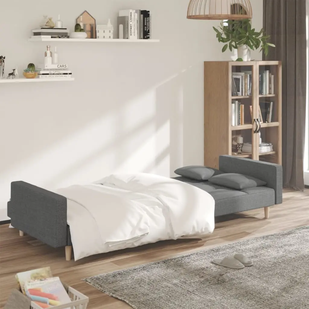 Light Grey 2-Seater Sofa Bed