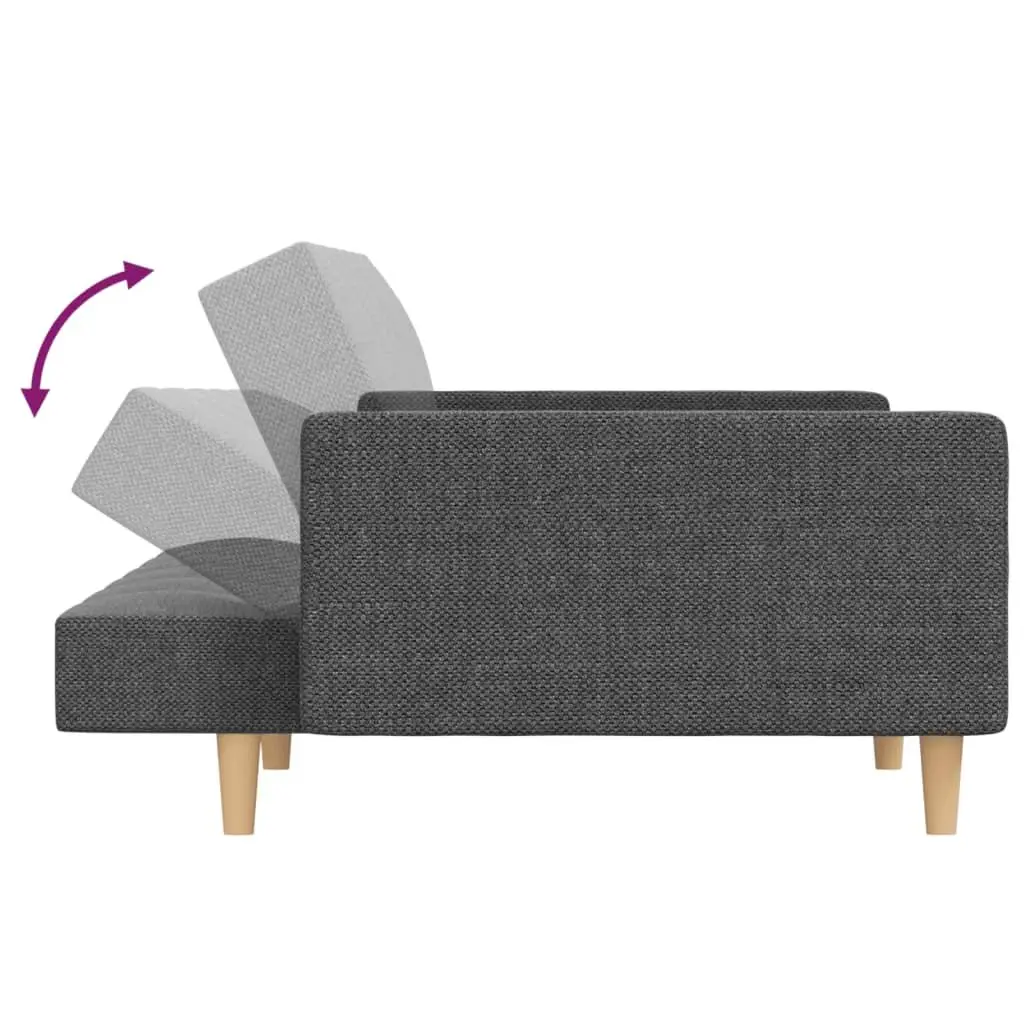 Light Grey 2-Seater Sofa Bed