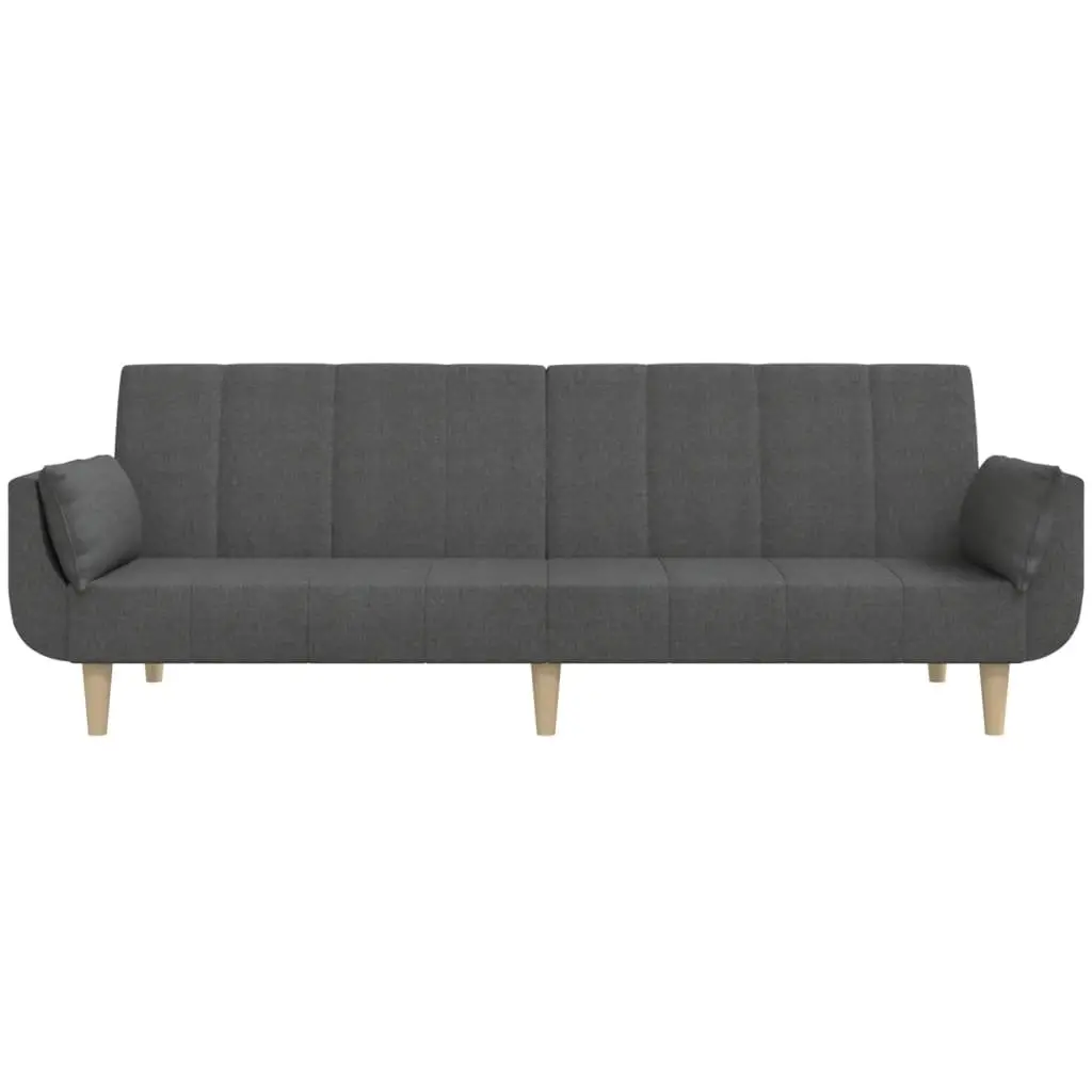 2-Seater Sofa Bed in Grey Fabric