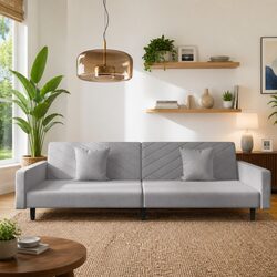 Your New Grey Velvet Sofa Bed for Guests
