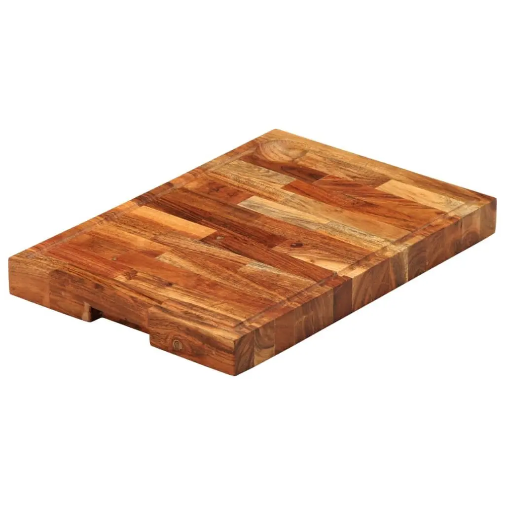 Solid Wood Chopping Board Acacia 42x30x4 cm Kitchen Cutting Serving Cheese