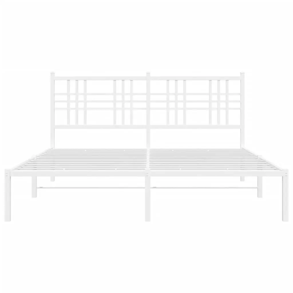 White Metal Bed Frame 150x200 cm