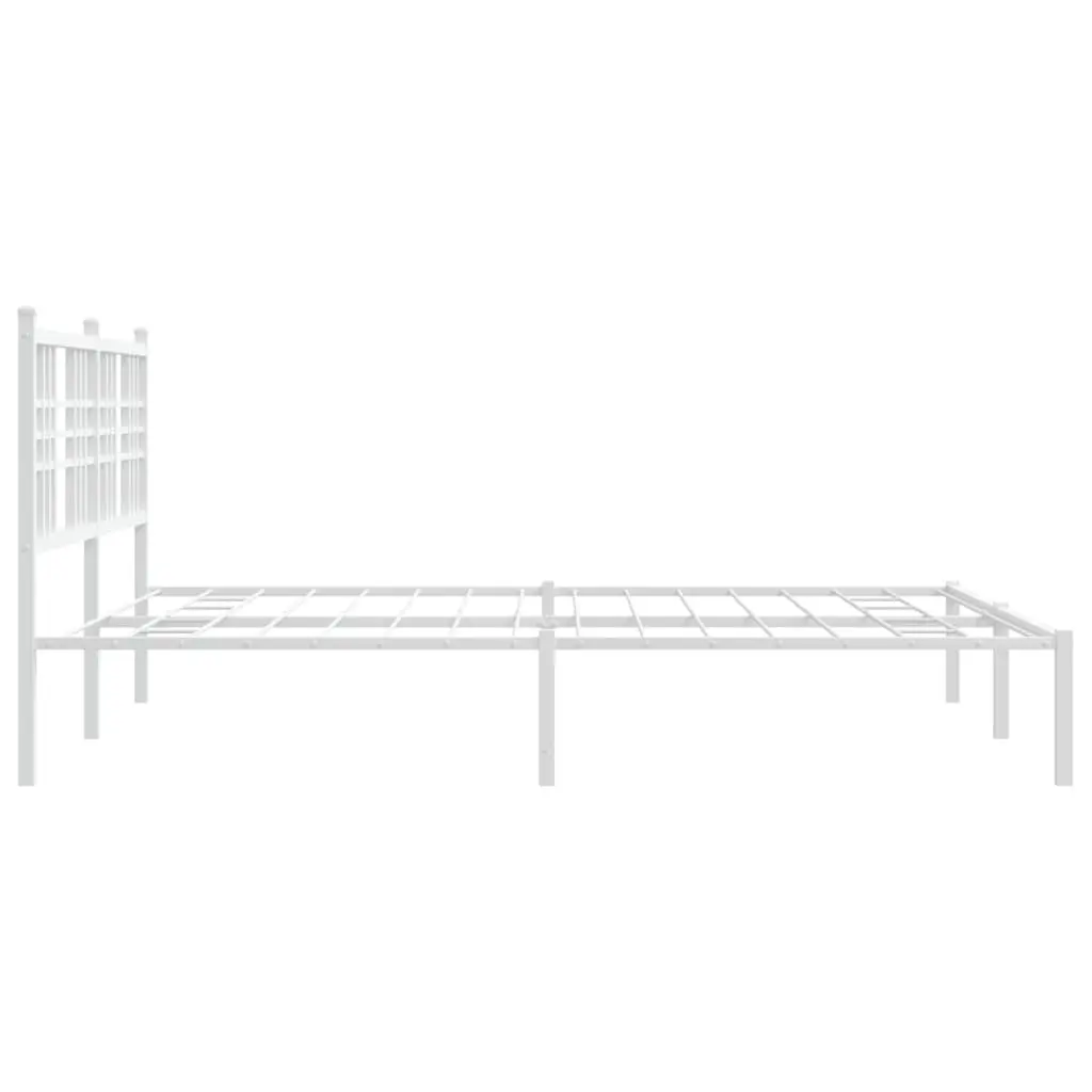 White Metal Bed Frame 150x200 cm