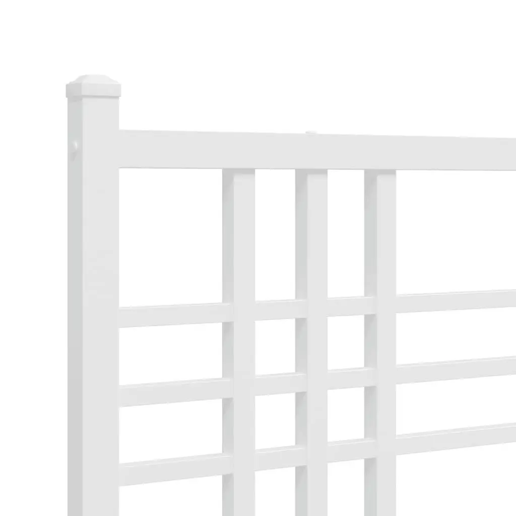 White Metal Bed Frame 150x200 cm