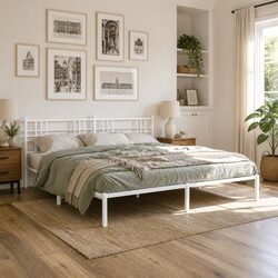Friendly King Size Bed Frame 183x203cm with Headboard